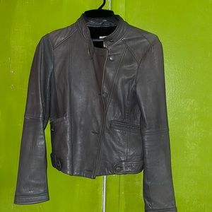 100% Leather Calvin Klein Jacket